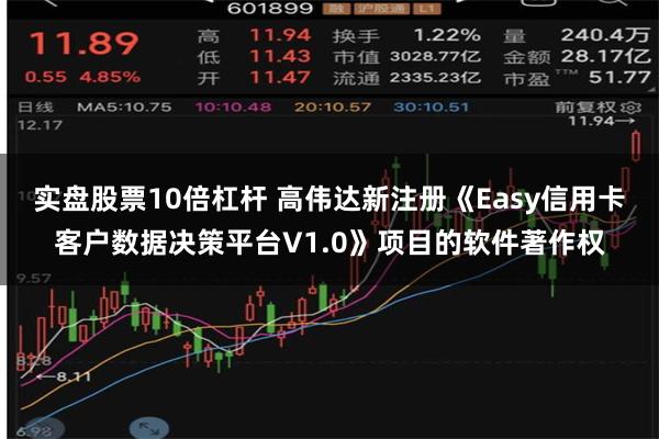 实盘股票10倍杠杆 高伟达新注册《Easy信用卡客户数据决策平台V1.0》项目的软件著作权